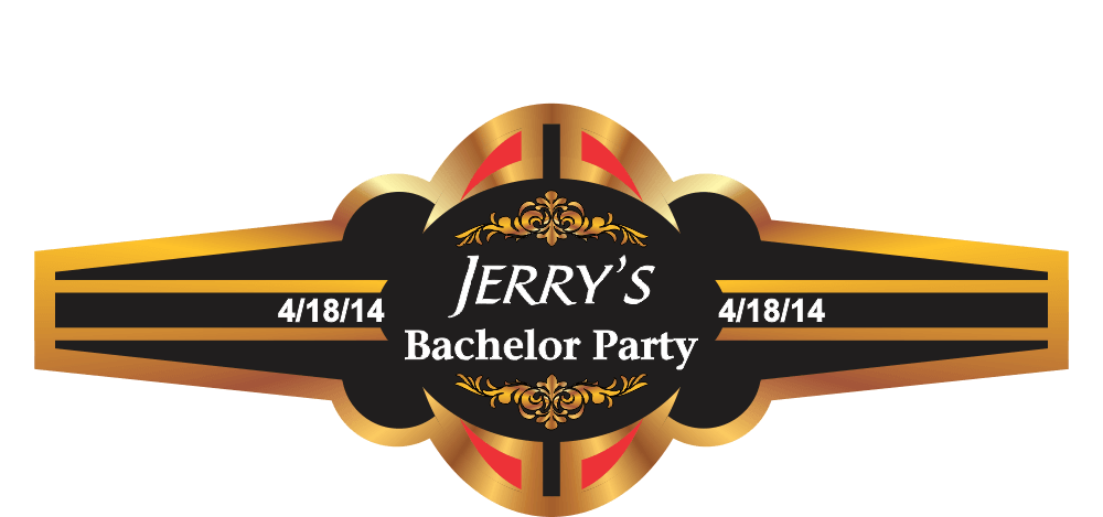 Custom Personalized Bachelor Party Cigar Band 06