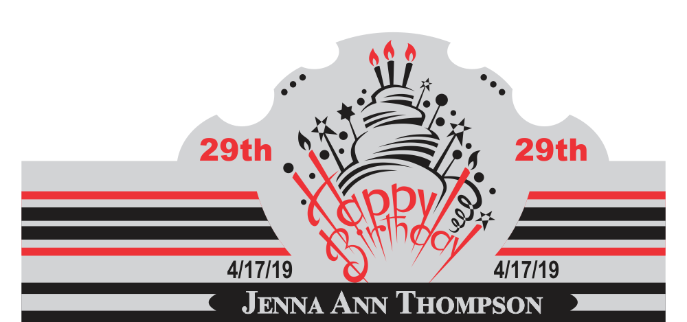 Personalized Foil Birthday Cigar Band 01