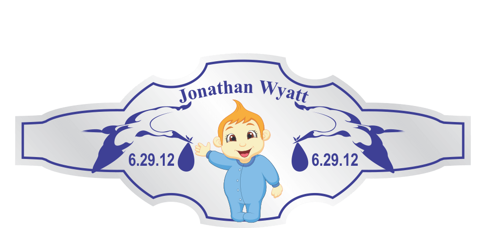 Personalized New Baby Boy Cigar Band11