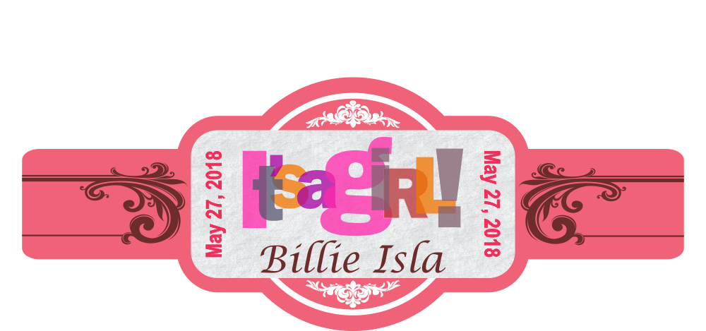 Personalized New Baby Girl Cigar Band 01