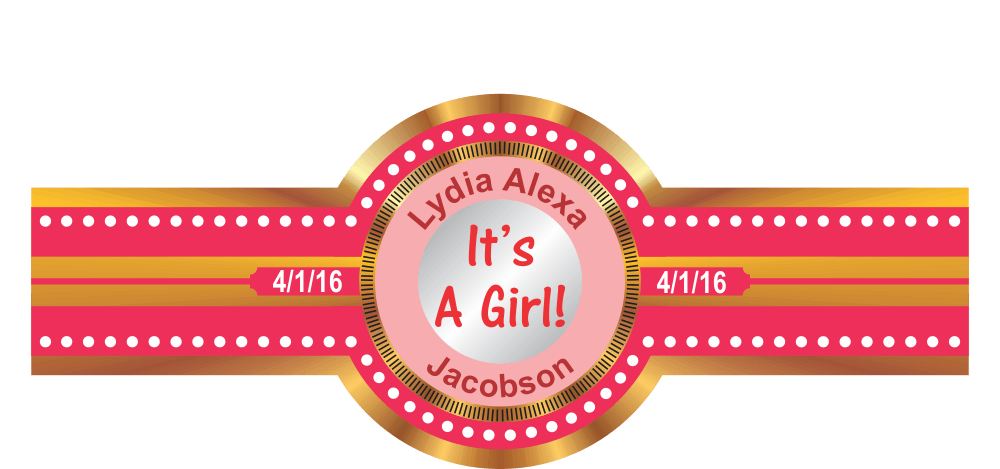 Personalized New Baby Girl Cigar Band 06