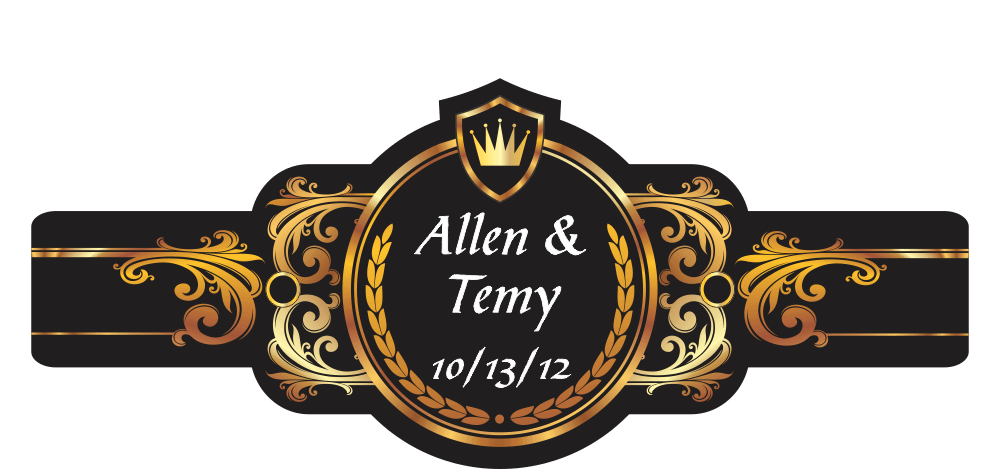 Personalized Custom Wedding Cigar Band 01