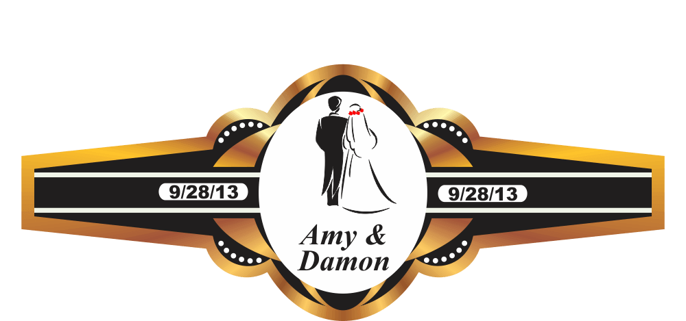 Personalized Custom Wedding Cigar Band 03