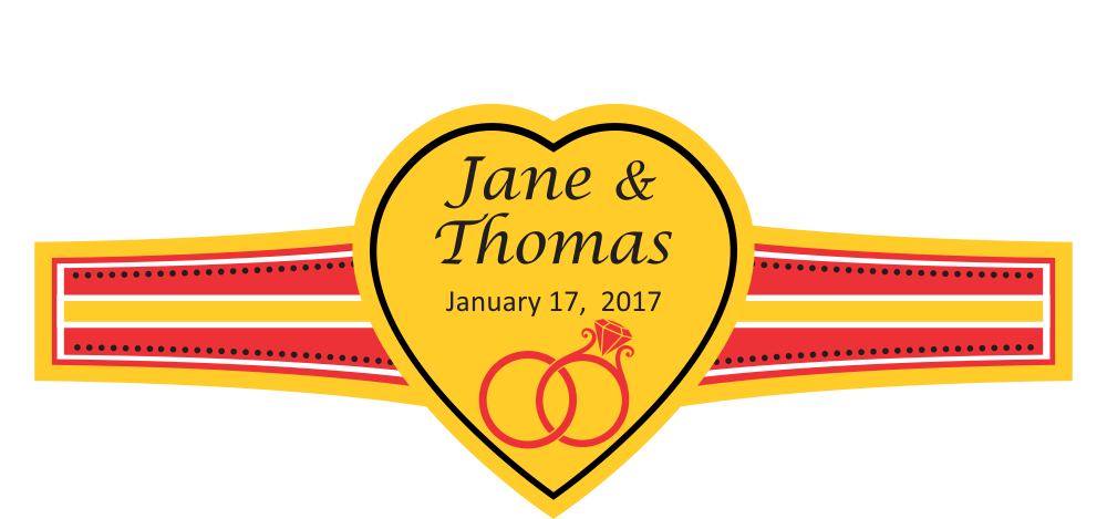 Personalized Custom Wedding Cigar Band 10