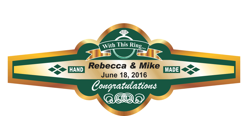 Personalized Custom Wedding Cigar Band 14