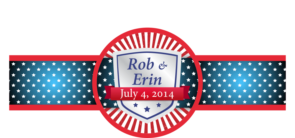 Custom Themed Wedding Cigar Band 01