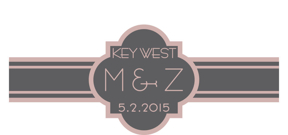 Custom Personalized Monogram Wedding Cigar Band 01