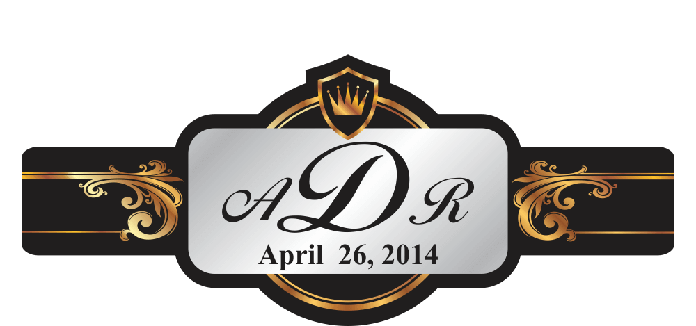 Custom Personalized Monogram Wedding Cigar Band 02