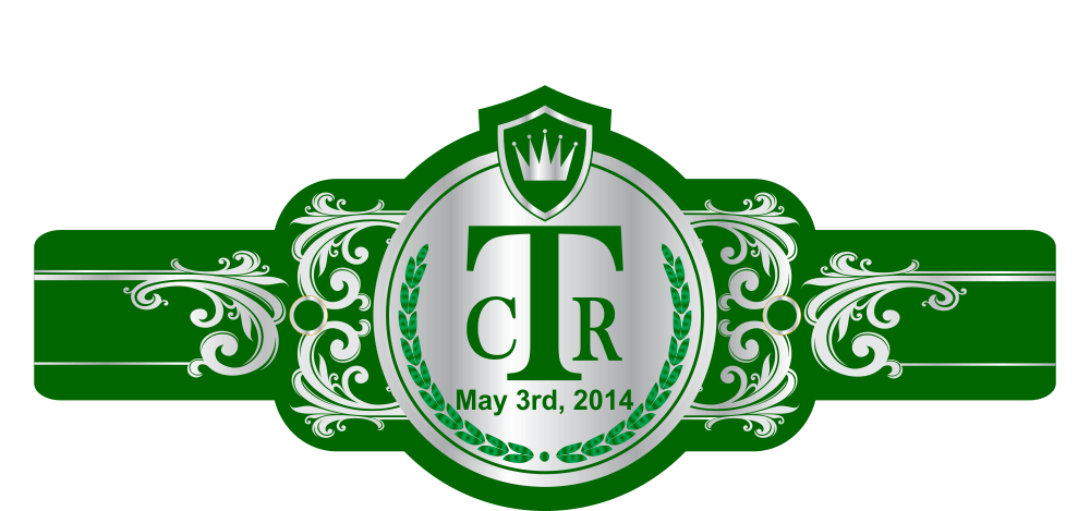 Custom Personalized Monogram Wedding Cigar Band 03