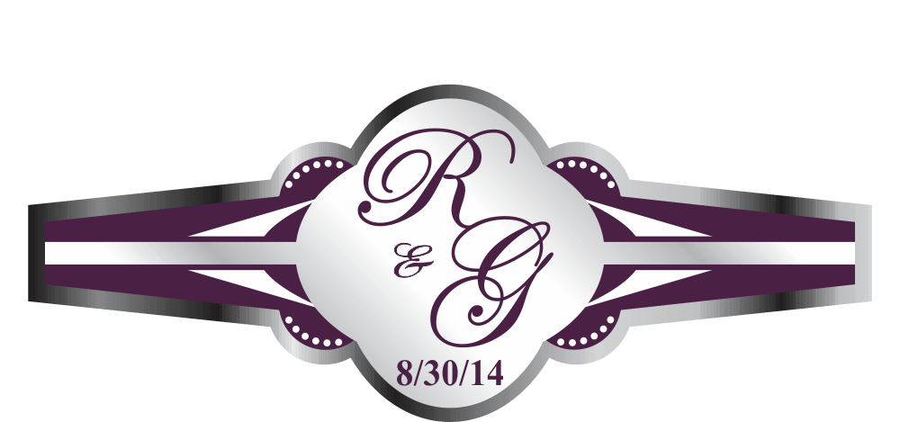 Custom Personalized Monogram Wedding Cigar Band 04