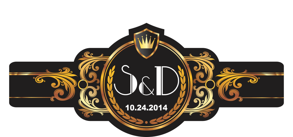 Custom Personalized Monogram Wedding Cigar Band 05