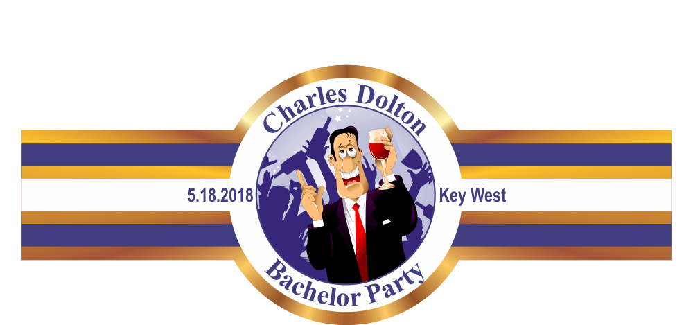 Custom Personalized Bachelor Party Cigar Band 01