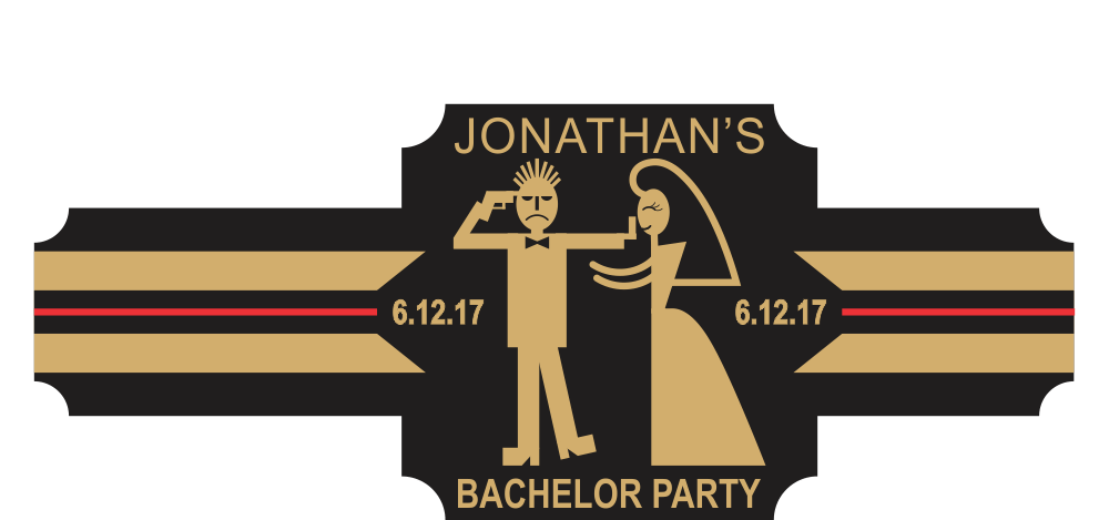 Custom Personalized Bachelor Party Cigar Band 04