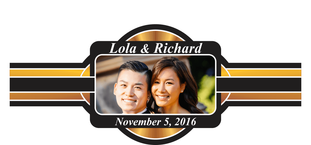 Custom Personalized Photo Wedding Cigar Band 03