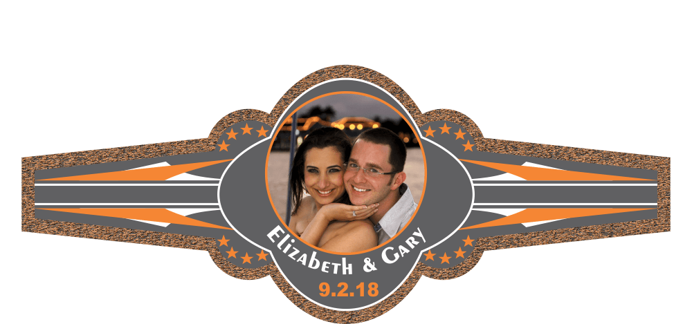 Custom Personalized Photo Wedding Cigar Band 05