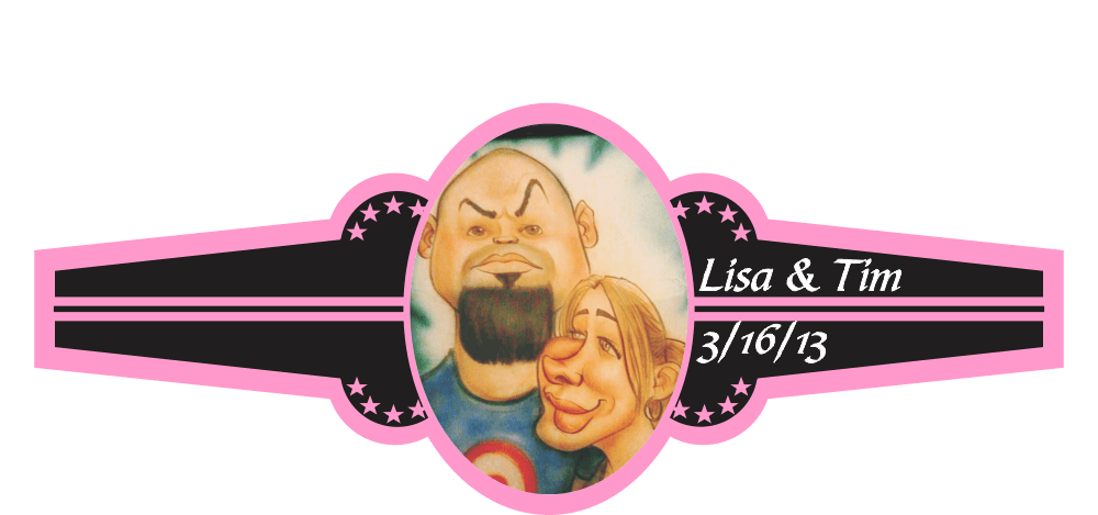 Custom Personalized Photo Wedding Cigar Band 07