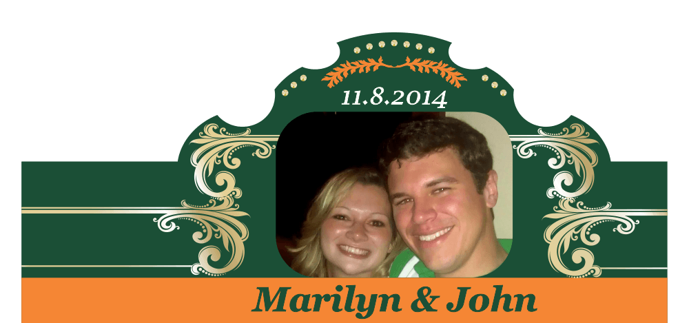 Custom Personalized Photo Wedding Cigar Band 06
